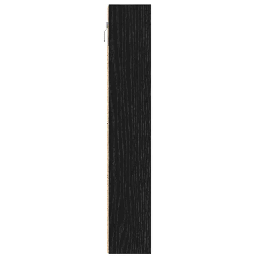 vidaXL Βιτρίνα με ράφι Μαύρη Οξυά 100 x 8,5 x 50 cm Επεξεργασμένο ξύλο