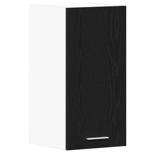 vidaXL Κρεμαστό Ντουλάπι Μαύρο Δρυς 30x31x60 εκ. από Τεχνητό Ξύλο