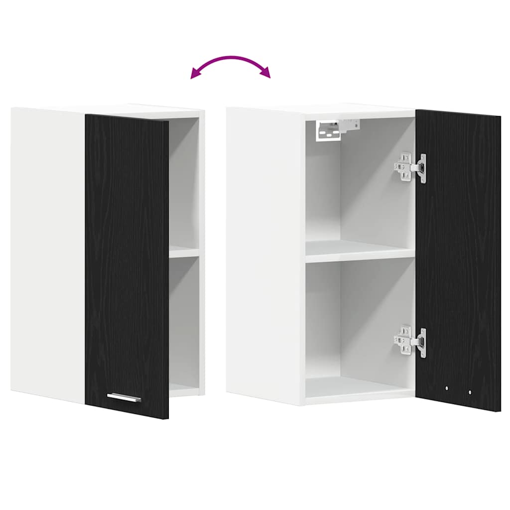 vidaXL Κρεμαστό Ντουλάπι Μαύρο Δρυς 30x31x60 εκ. από Τεχνητό Ξύλο