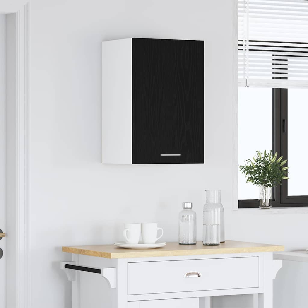 vidaXL Κρεμαστό Ντουλάπι Μαύρο Δρυς 40x31x60 εκ. από Τεχνητό Ξύλο