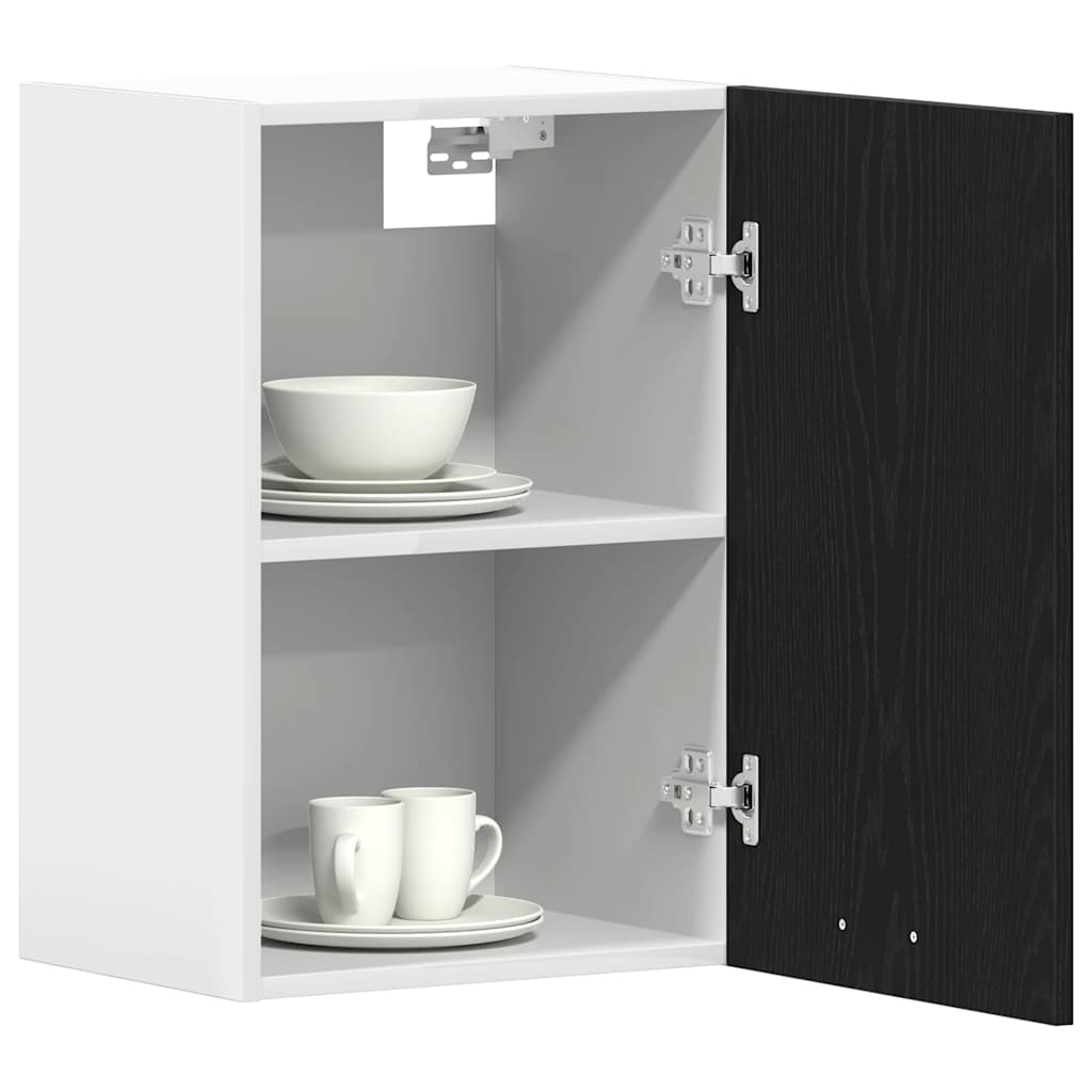 vidaXL Κρεμαστό Ντουλάπι Μαύρο Δρυς 40x31x60 εκ. από Τεχνητό Ξύλο