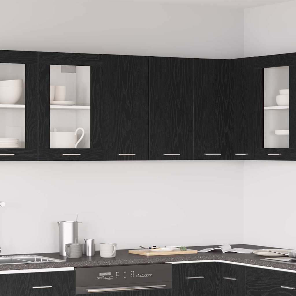 vidaXL Κρεμαστό ντουλάπι Lyon Μαύρη Οξυά 60 x 31 x 60 εκ.