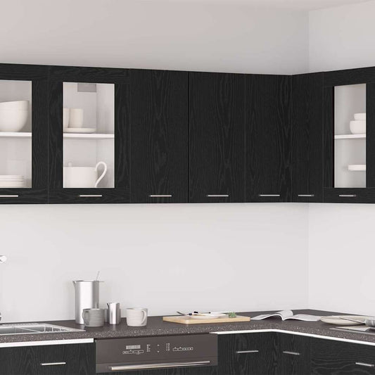 vidaXL Κρεμαστό ντουλάπι Lyon Μαύρη Οξυά 60 x 31 x 60 εκ.
