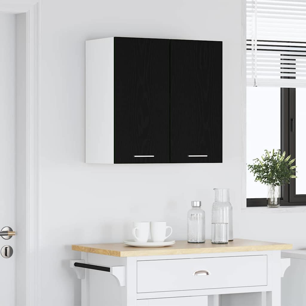vidaXL Κρεμαστό ντουλάπι Lyon Μαύρη Οξυά 60 x 31 x 60 εκ.