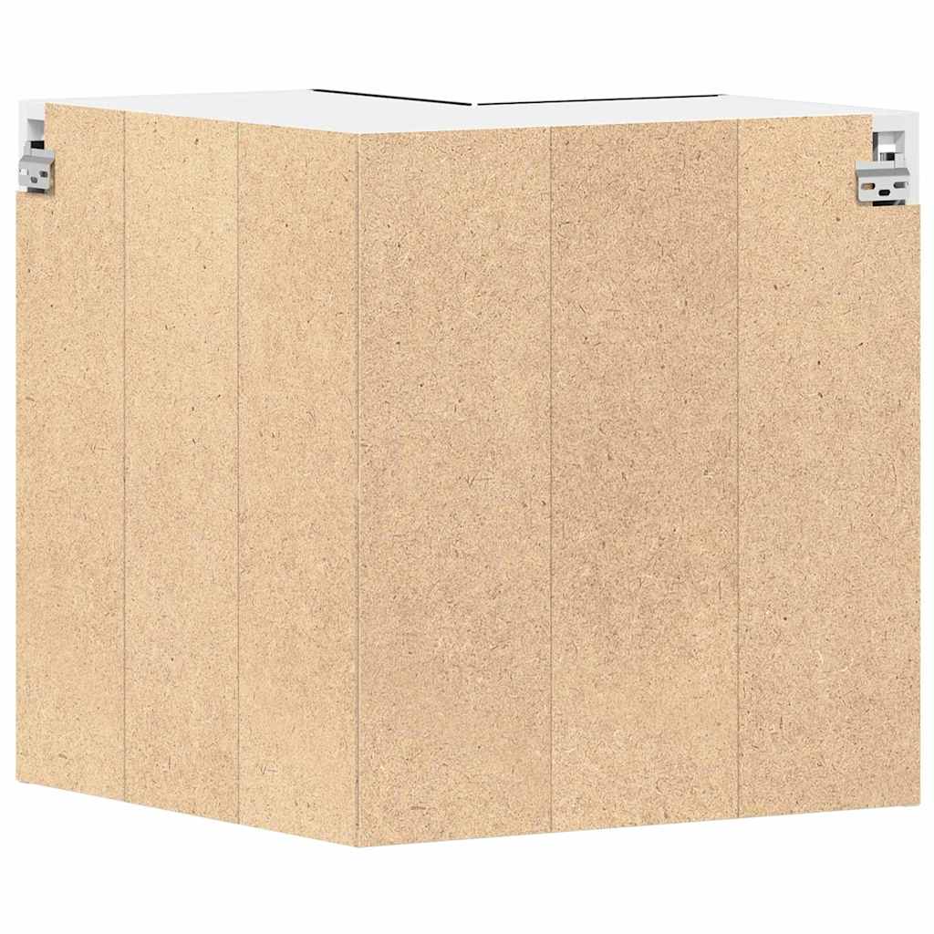 vidaXL Κρεμαστή Γωνιακή Ντουλάπα με ράφι Μαύρη δρυς 57 x 57 x 60 εκ