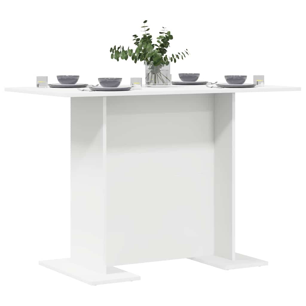 vidaXL Τραπεζαρία Λευκό 110 x 60 x 75 cm Επεξεργασμένο ξύλο