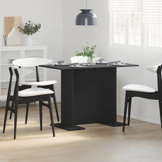 vidaXL Τραπεζαρία Μαύρο 110 x 60 x 75 cm Επεξεργασμένο ξύλο