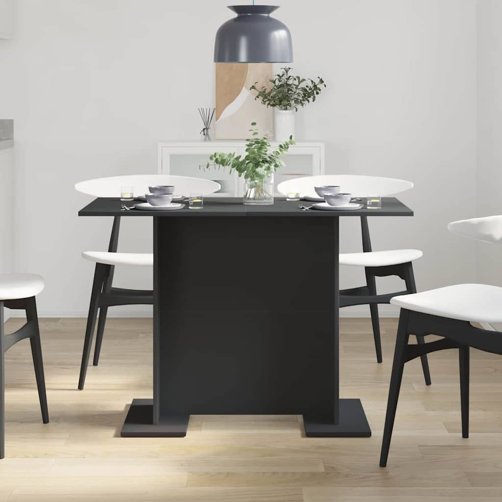 vidaXL Τραπεζαρία Μαύρο 110 x 60 x 75 cm Επεξεργασμένο ξύλο