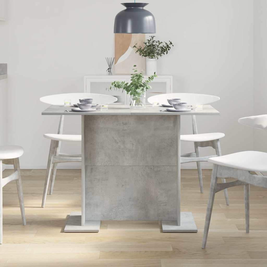 vidaXL Τραπεζαρία Σκυρόδεμα Γκρι 110 x 60 x 75 cm Επεξεργασμένο ξύλο