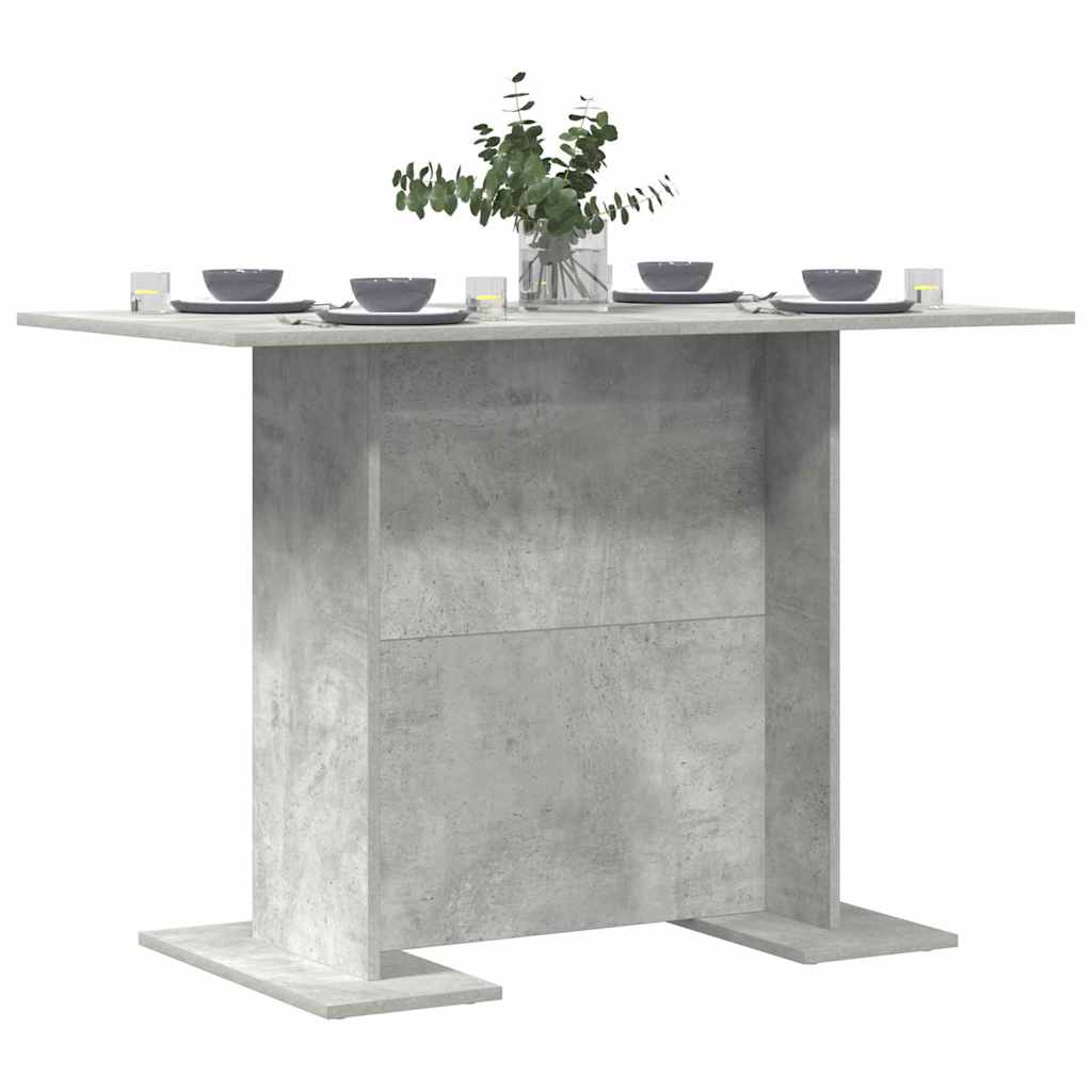 vidaXL Τραπεζαρία Σκυρόδεμα Γκρι 110 x 60 x 75 cm Επεξεργασμένο ξύλο