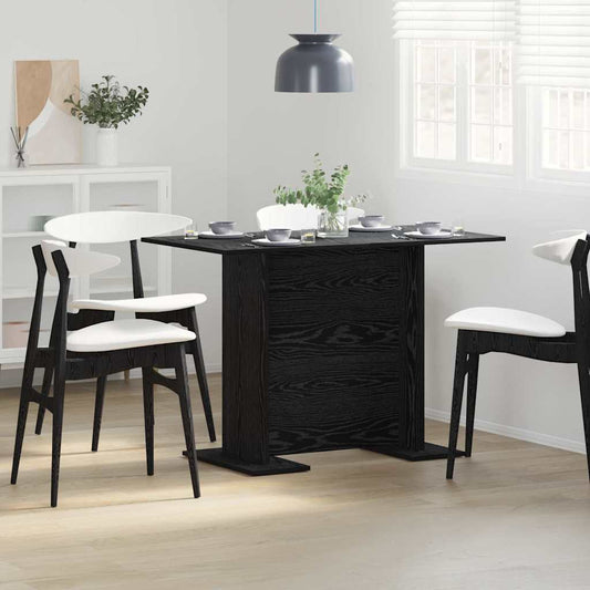 vidaXL Τραπεζαρία Μαύρη δρυς 110 x 60 x 75 cm Επεξεργασμένο ξύλο