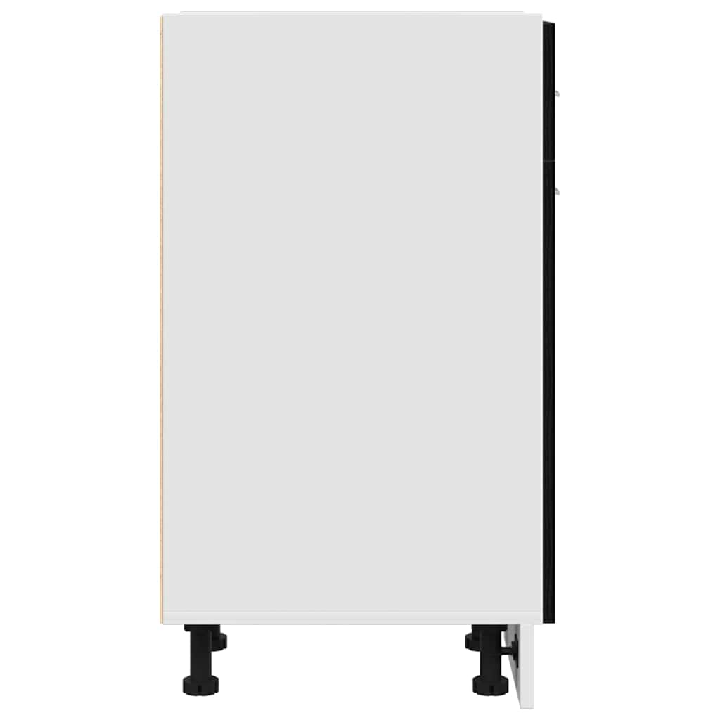 vidaXL Συρταριέρα Κάτω Ντουλάπα με ράφι Μαύρη δρυς 30 x 46 x 81.5 εκ