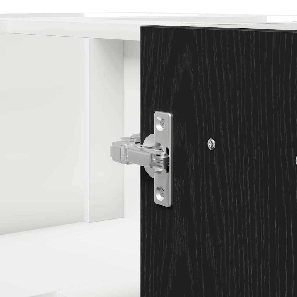 vidaXL Γωνιακός Κάτω Ντουλάπι Riga Μαύρη δρυς 75.5 x 75.5 x 81.5 εκ.