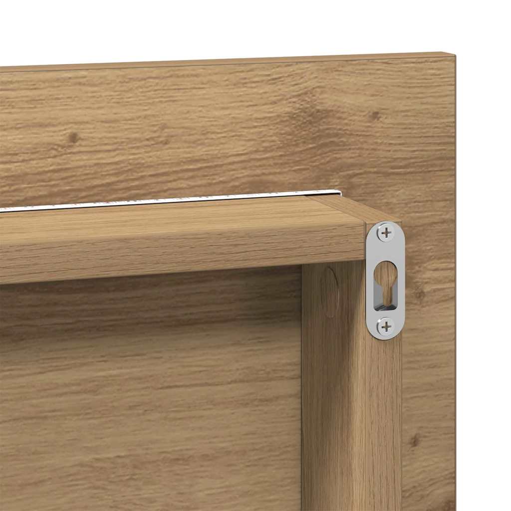 vidaXL Καθρέφτης Μπάνιου Επιτοίχιο artisan δρυς 80 x 8.5 x 37 εκ