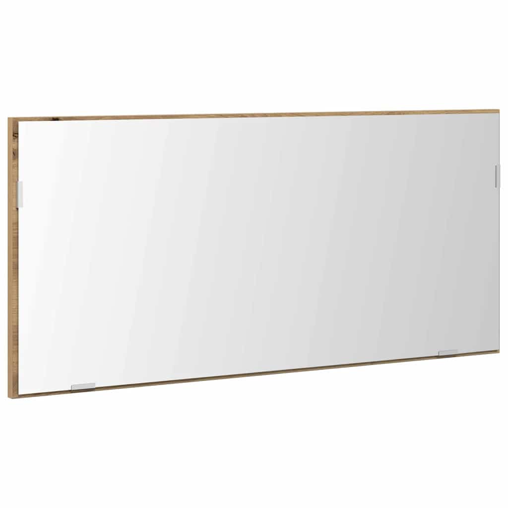 vidaXL Καθρέφτης Μπάνιου Επιτοίχιο artisan δρυς 80 x 8.5 x 37 εκ