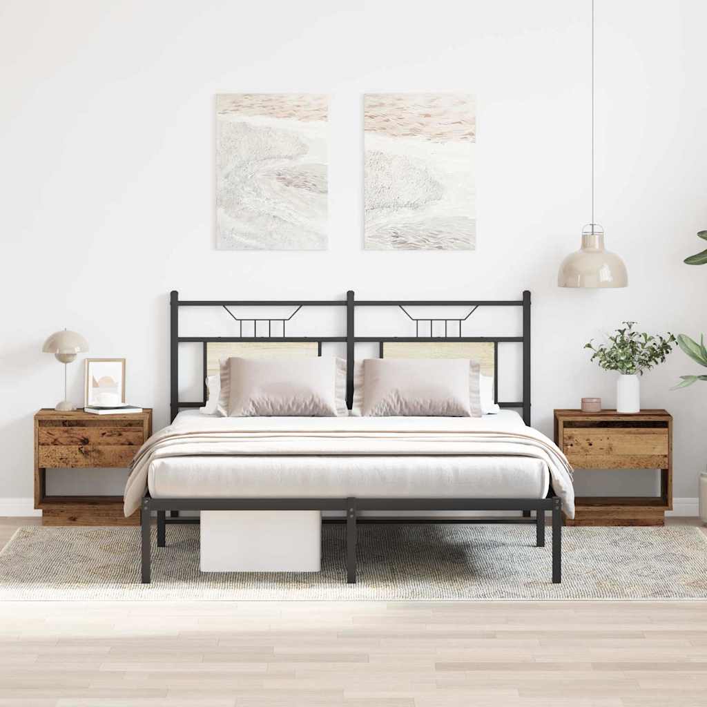 vidaXL Κομοδίνο 2 pcs Παλιό ξύλο 45 x 34 x 44 εκ Επεξεργασμένο ξύλο