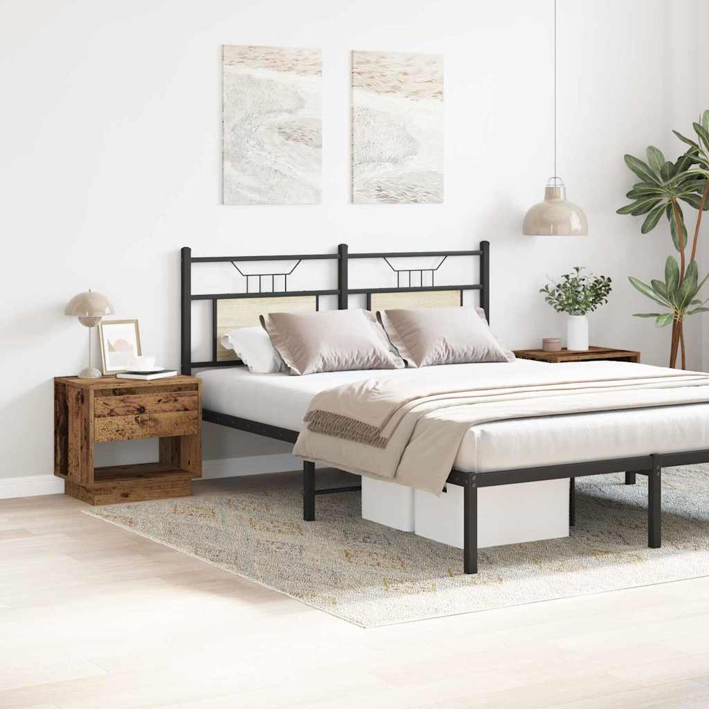 vidaXL Κομοδίνο 2 pcs Παλιό ξύλο 45 x 34 x 44 εκ Επεξεργασμένο ξύλο