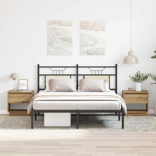 vidaXL Κομοδίνο 2 pcs Artisan Oak 45 x 34 x 44 εκ Επεξεργασμένο ξύλο