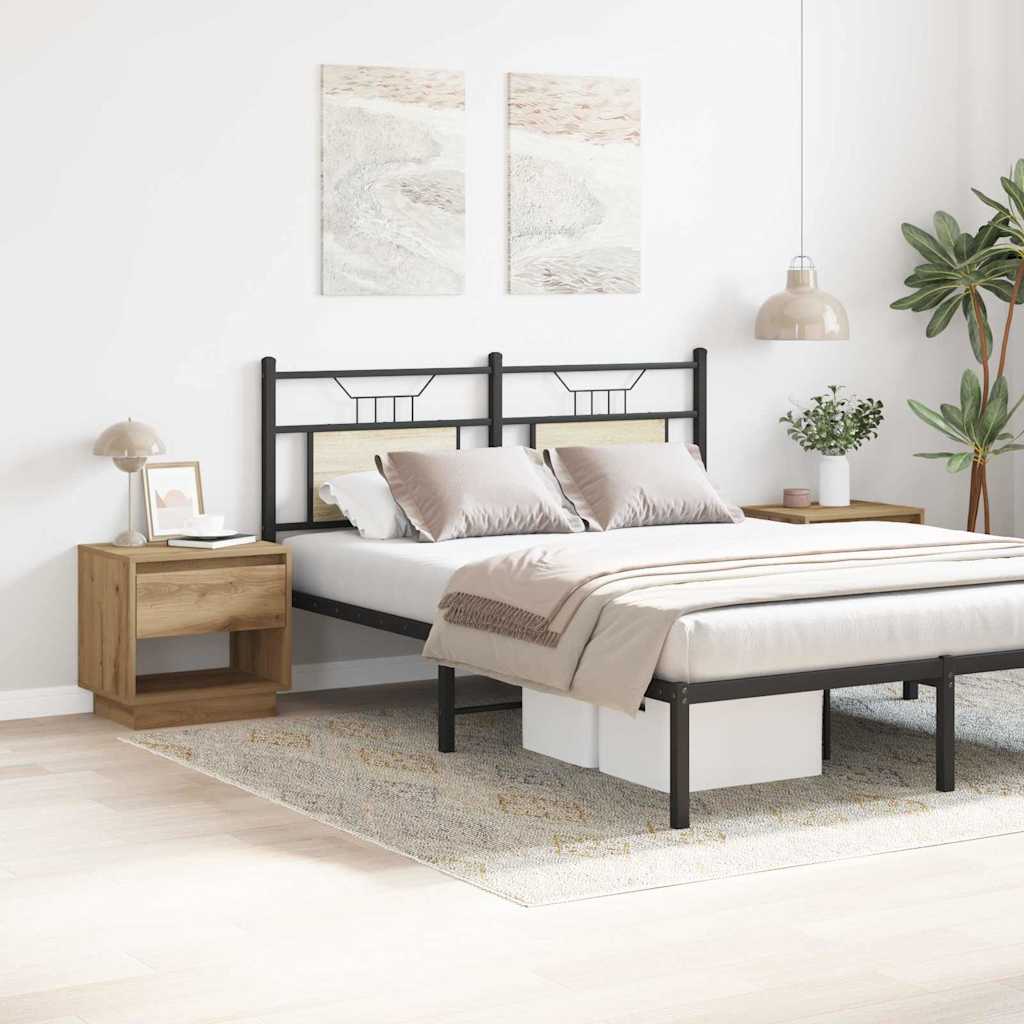 vidaXL Κομοδίνο 2 pcs artisan δρυς 45 x 34 x 44 εκ Επεξεργασμένο ξύλο