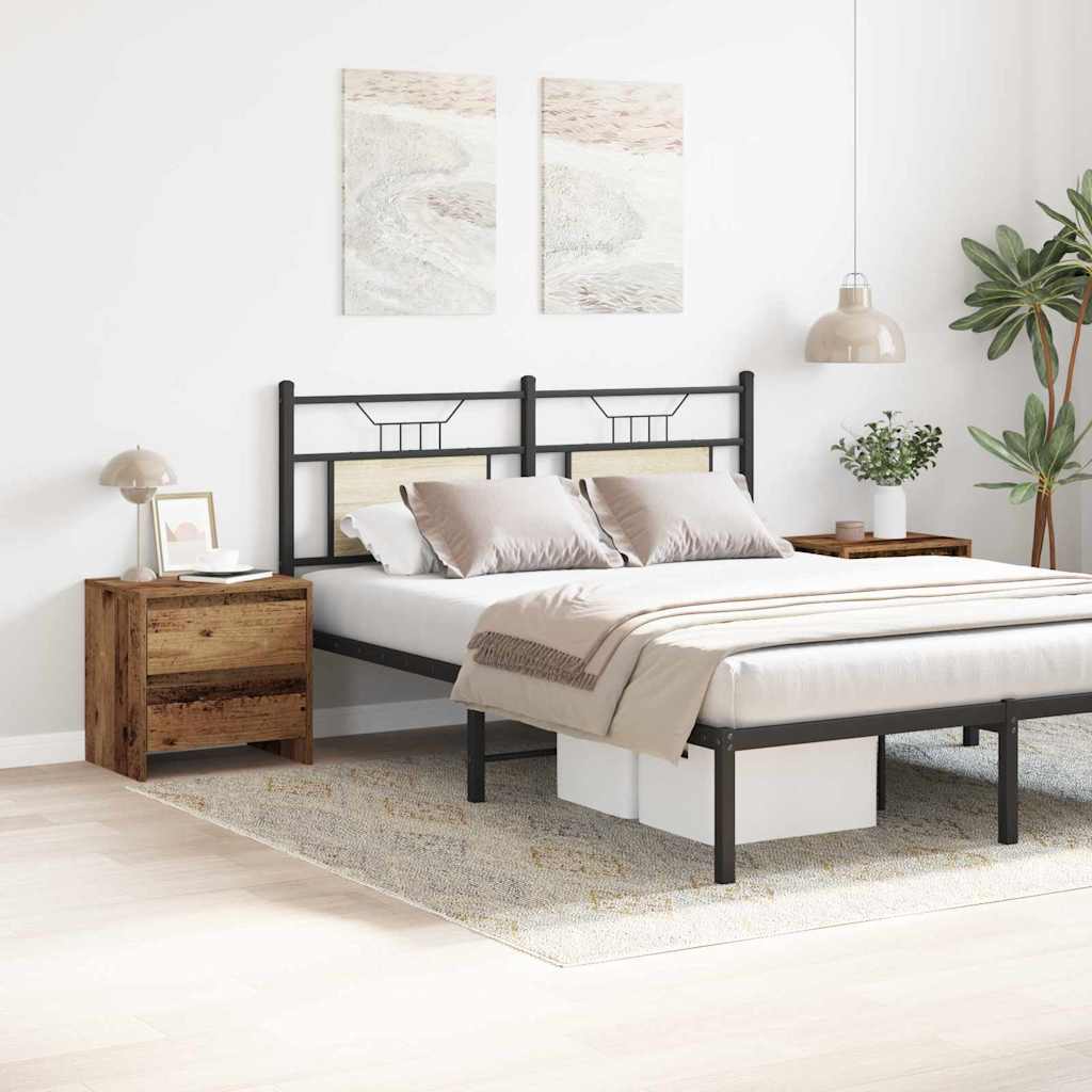 vidaXL Κομοδίνο 2 pcs Παλιό ξύλο 45 x 34 x 44,5 εκ Επεξεργασμένο ξύλο