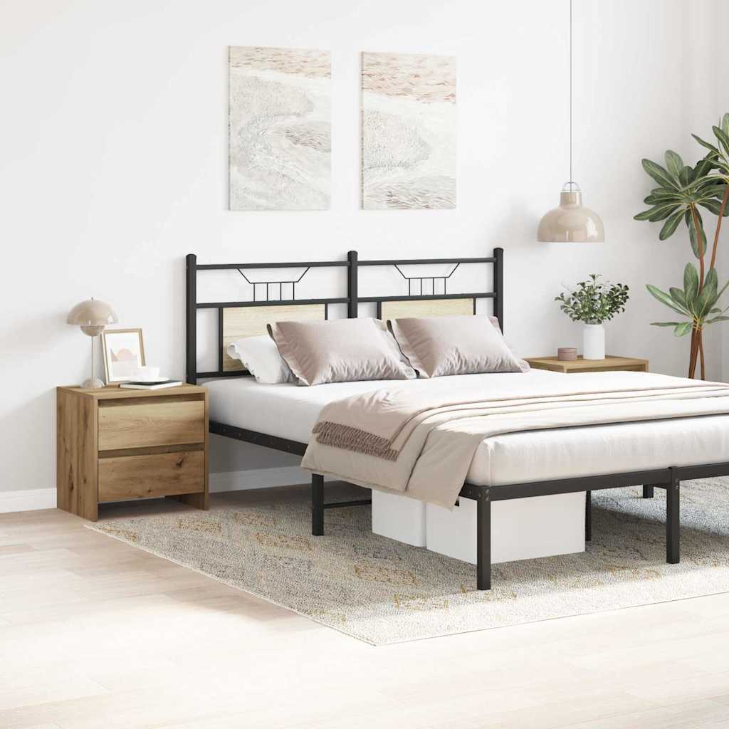 vidaXL Κομοδίνο 2 pcs Artisan Oak 45 x 34 x 44,5 εκ Επεξεργασμένο ξύλο