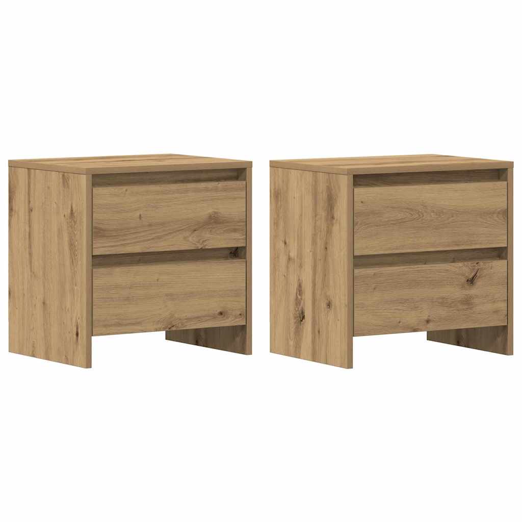 vidaXL Κομοδίνο 2 pcs Artisan Oak 45 x 34 x 44,5 εκ Επεξεργασμένο ξύλο