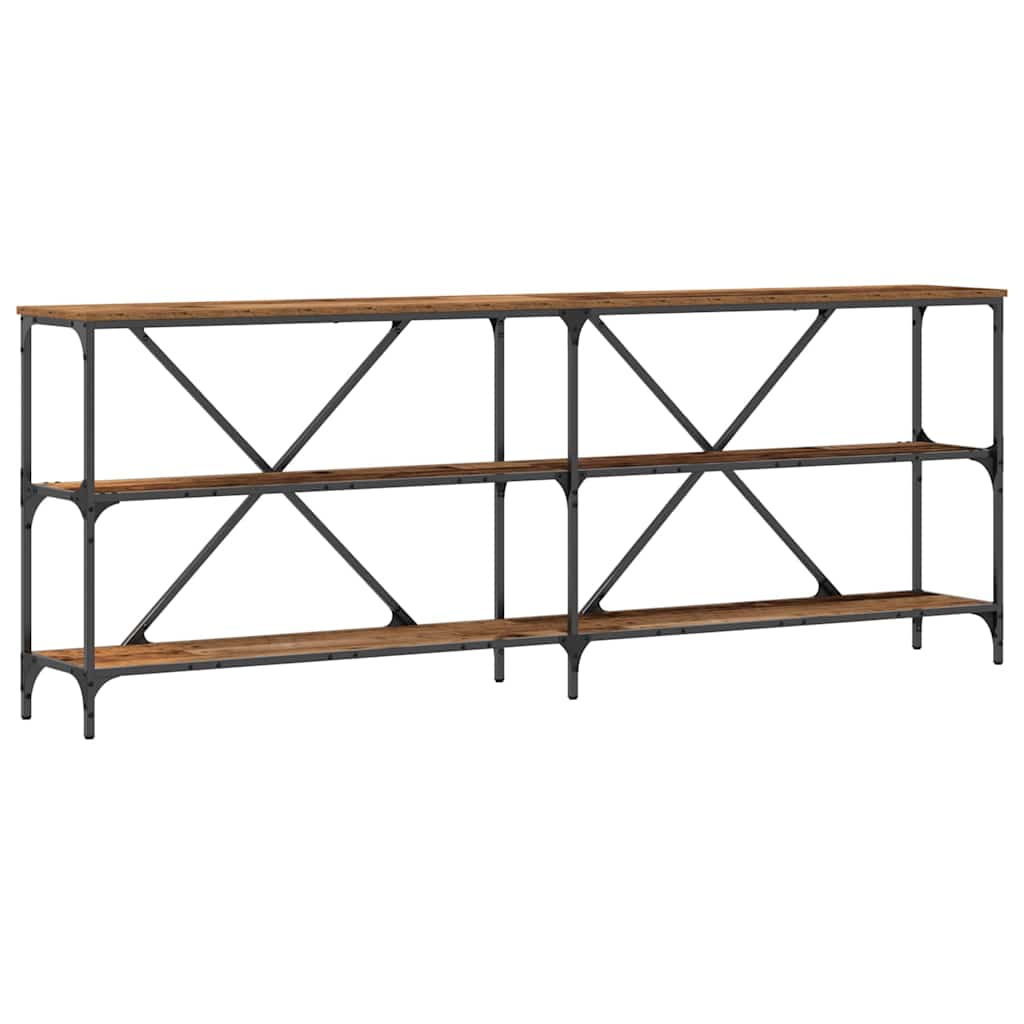 vidaXL Τραπέζι κονσόλας Καφέ 200 x 30 x 75 εκ. Επεξεργασμένο ξύλο