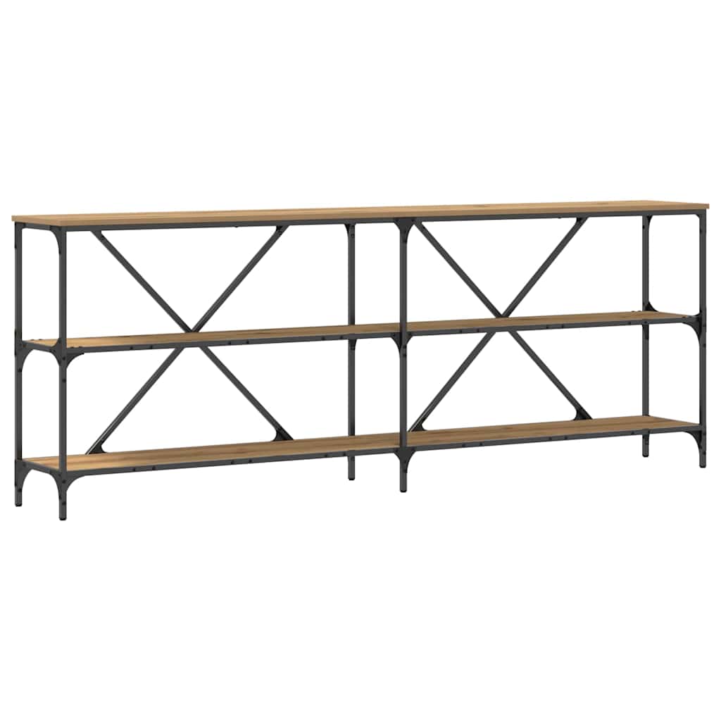 vidaXL Τραπέζι κονσόλας Καφέ 200 x 30 x 75 εκ. Επεξεργασμένο ξύλο