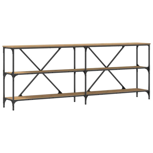 vidaXL Τραπέζι κονσόλας Καφέ 200 x 30 x 75 εκ. Επεξεργασμένο ξύλο