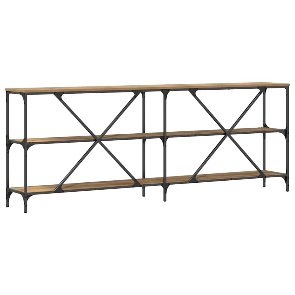 vidaXL Τραπέζι κονσόλας Καφέ 200 x 30 x 75 εκ. Επεξεργασμένο ξύλο