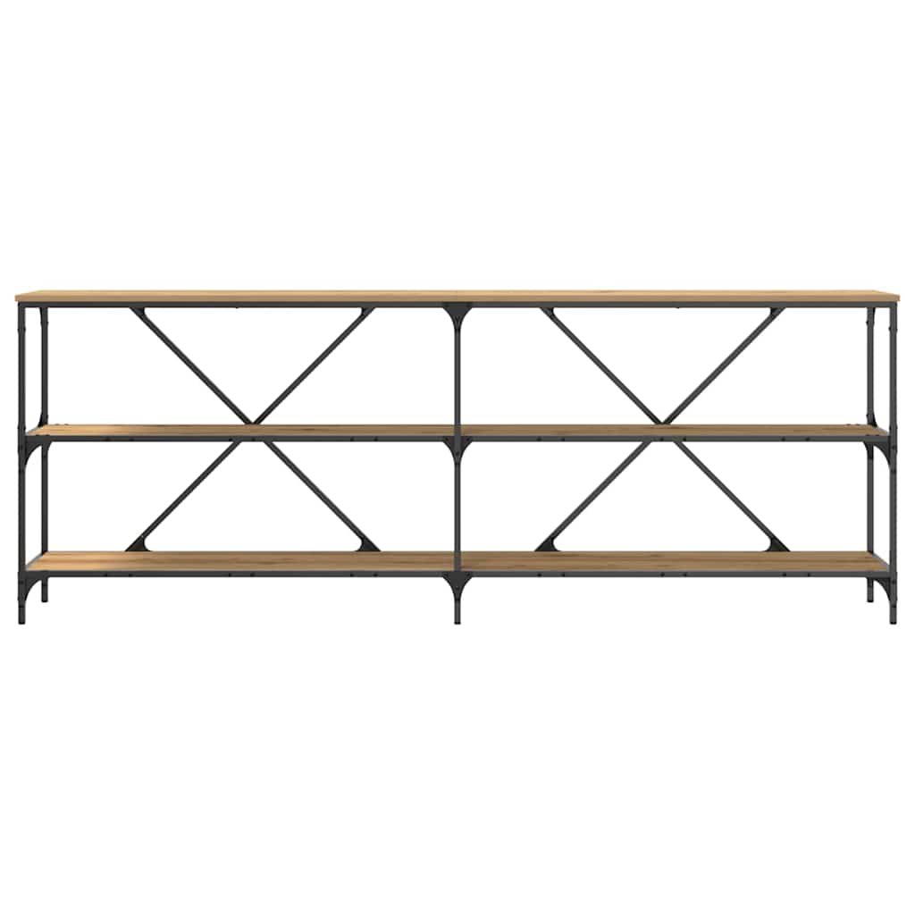 vidaXL Τραπέζι κονσόλας Καφέ 200 x 30 x 75 εκ. Επεξεργασμένο ξύλο