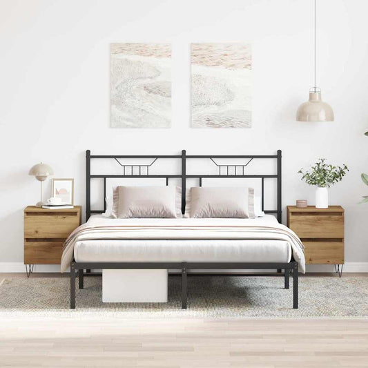 vidaXL Κομοδίνο 2 pcs artisan δρυς 40 x 35 x 50 εκ. Επεξεργασμένο ξύλο