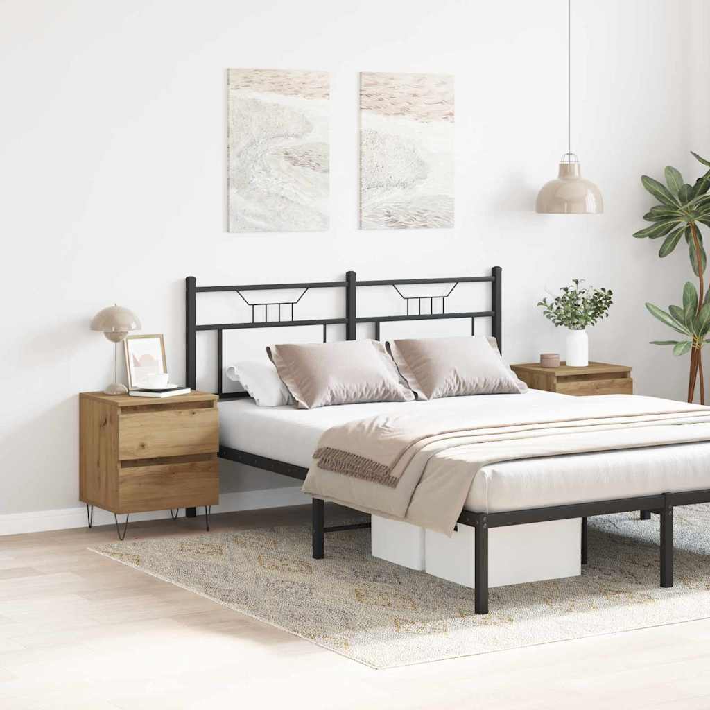 vidaXL Κομοδίνο 2 pcs artisan δρυς 40 x 35 x 50 εκ. Επεξεργασμένο ξύλο