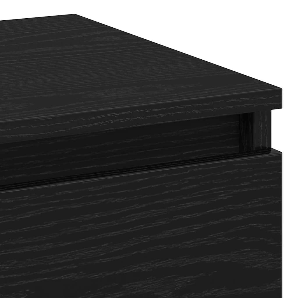 vidaXL Κομοδίνο 2 pcs Μαύρη δρυς 40 x 35 x 50 εκ. Επεξεργασμένο ξύλο