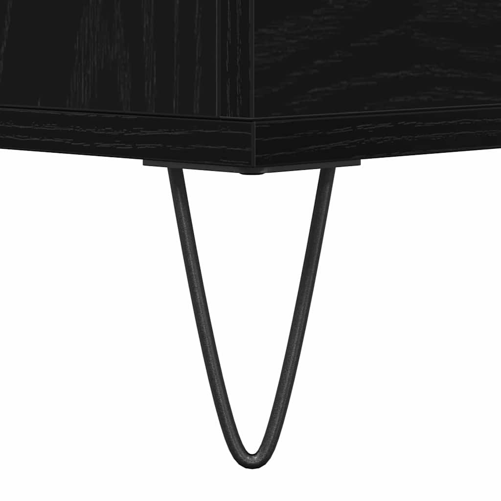 vidaXL Πλαϊνό γραφείο Μαύρη Οξυά 60 x 35 x 70 cm Επεξεργασμένο ξύλο