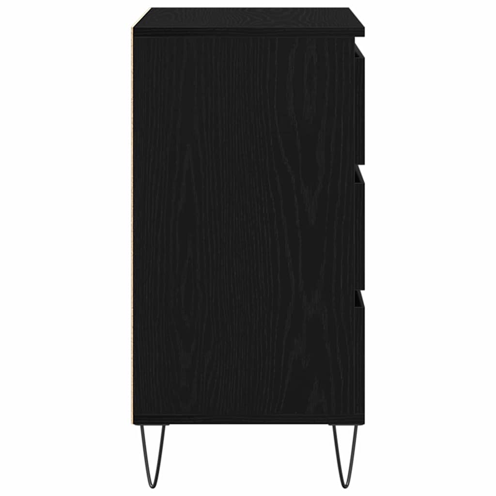 vidaXL Πλαϊνό γραφείο Μαύρη Οξυά 60 x 35 x 70 cm Επεξεργασμένο ξύλο
