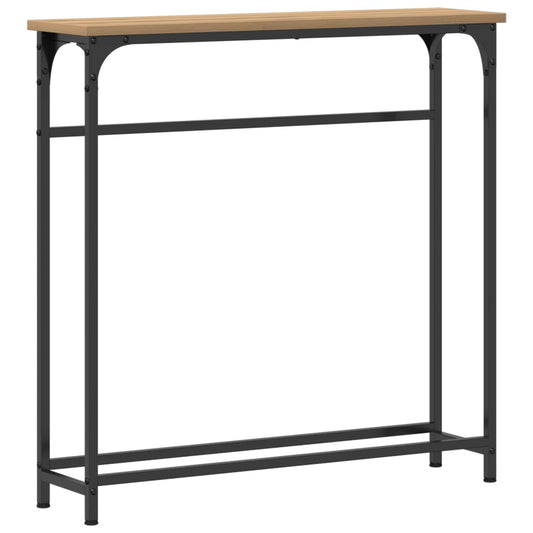 vidaXL Τραπέζι Κονσόλας με ράφι artisan δρυς 75 x 19.5 x 75 εκ.