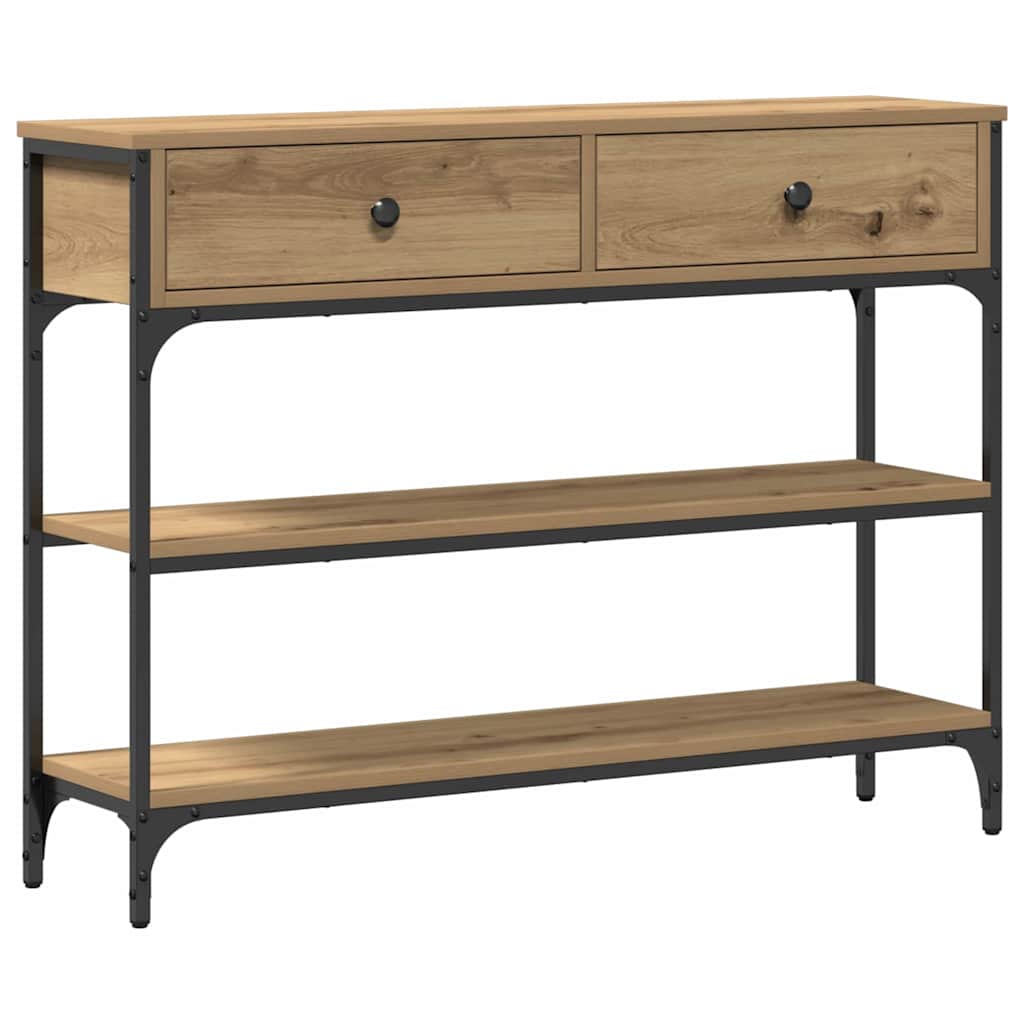 vidaXL Τραπέζι κονσόλας με συρτάρι Artisan Oak 100 x 25 x 75 εκ.