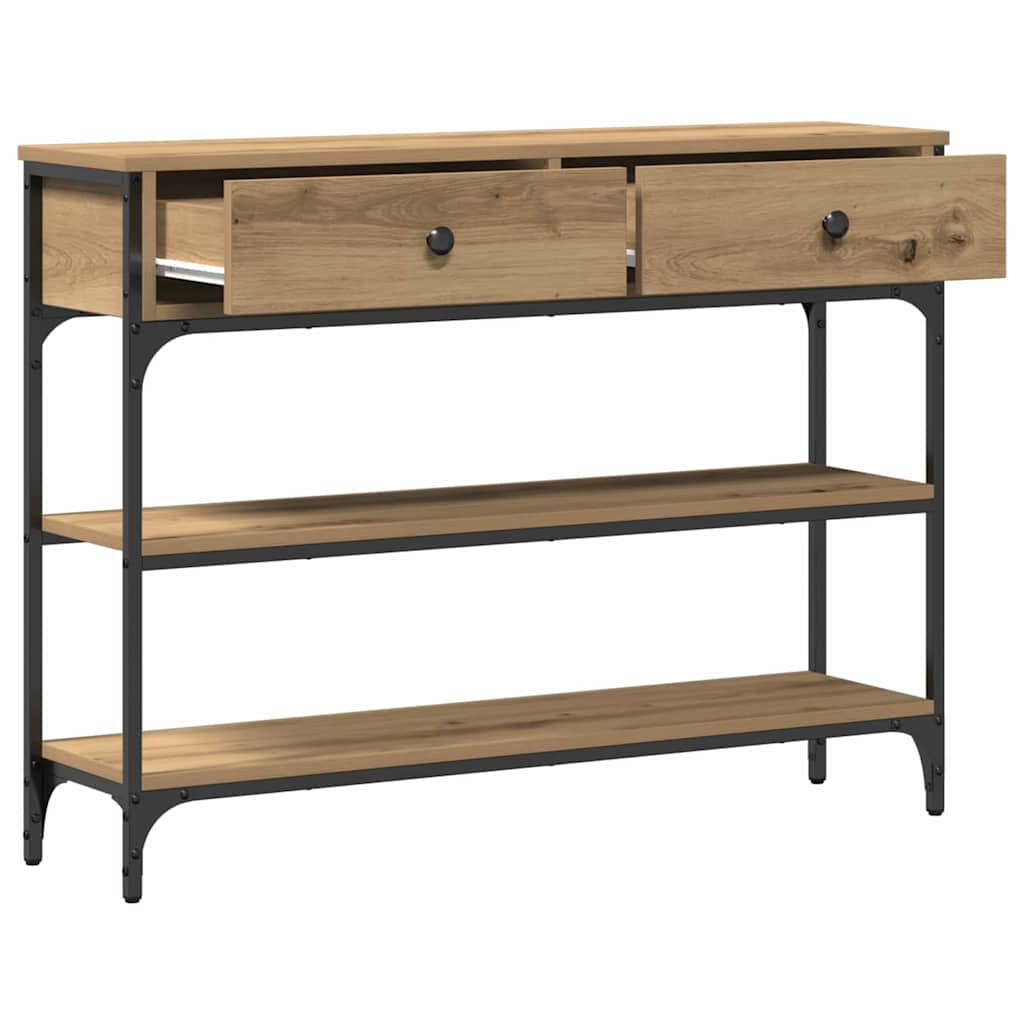 vidaXL Τραπέζι κονσόλας με συρτάρι Artisan Oak 100 x 25 x 75 εκ.