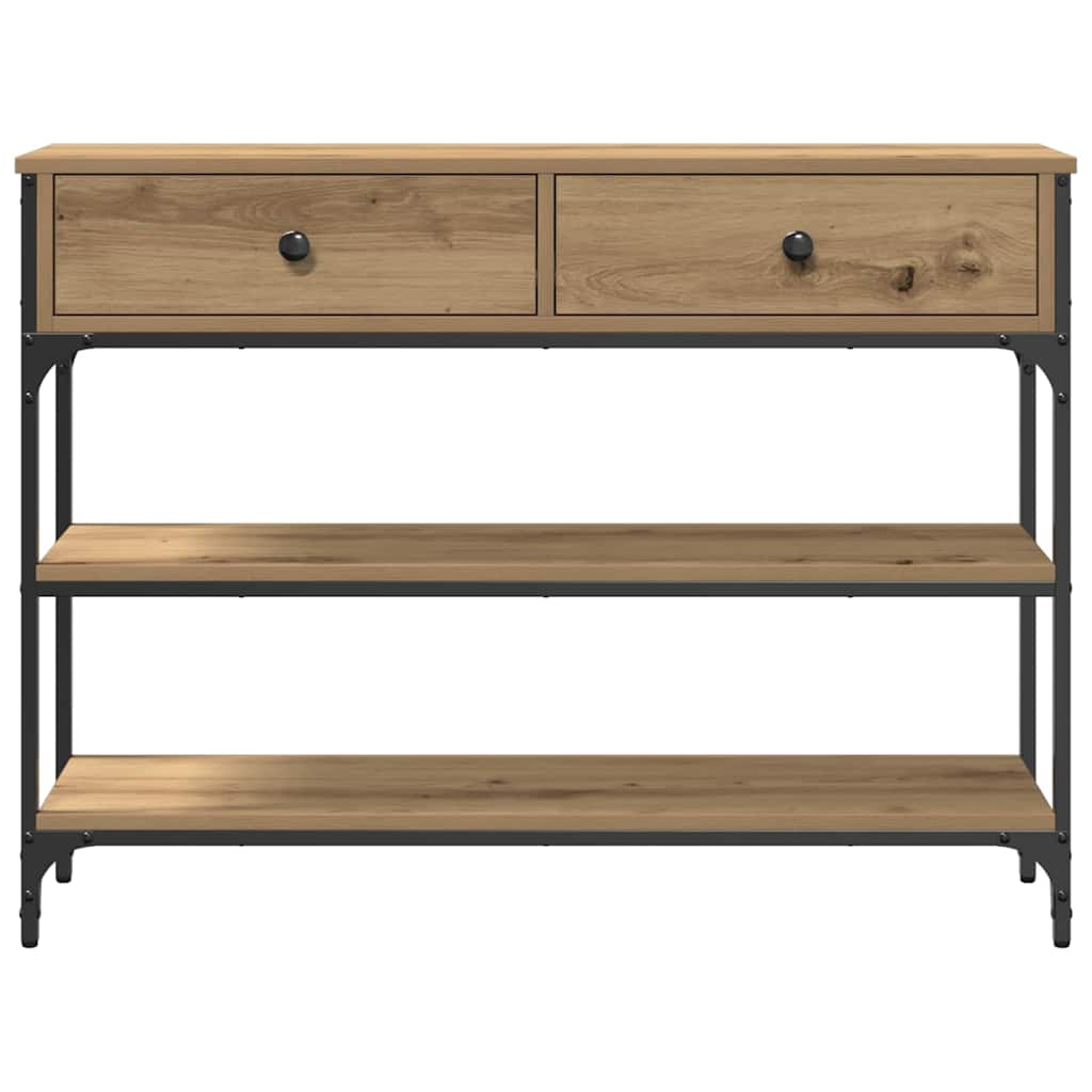 vidaXL Τραπέζι κονσόλας με συρτάρι Artisan Oak 100 x 25 x 75 εκ.
