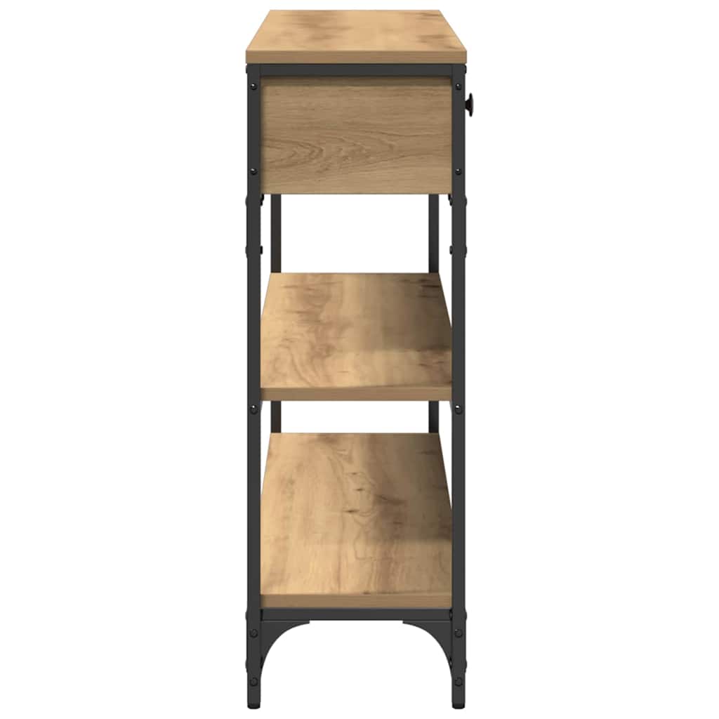 vidaXL Τραπέζι κονσόλας με συρτάρι Artisan Oak 100 x 25 x 75 εκ.