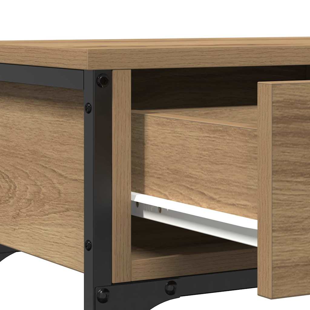 vidaXL Τραπέζι κονσόλας με συρτάρι Artisan Oak 72.5 x 25 x 75 εκ.