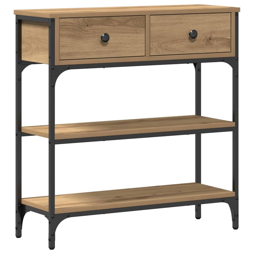 vidaXL Τραπέζι κονσόλας με συρτάρι Artisan Oak 72.5 x 25 x 75 εκ.