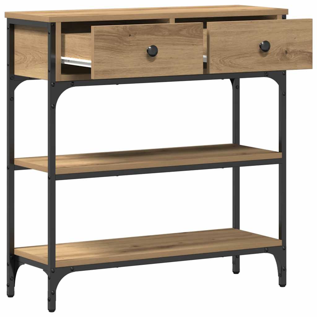vidaXL Τραπέζι κονσόλας με συρτάρι Artisan Oak 72.5 x 25 x 75 εκ.