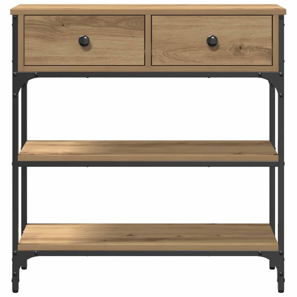 vidaXL Τραπέζι κονσόλας με συρτάρι Artisan Oak 72.5 x 25 x 75 εκ.