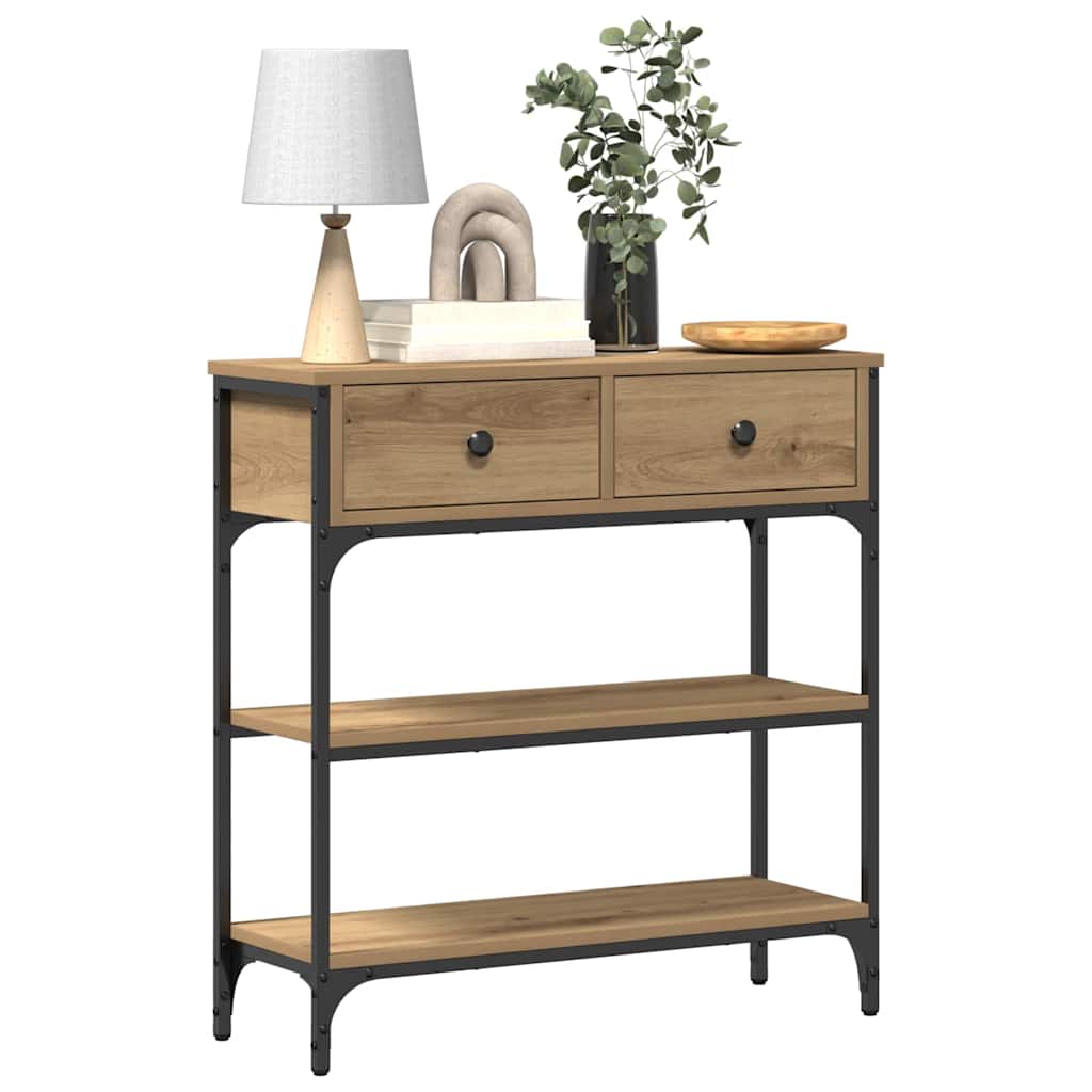 vidaXL Τραπέζι κονσόλας με συρτάρι Artisan Oak 72.5 x 25 x 75 εκ.