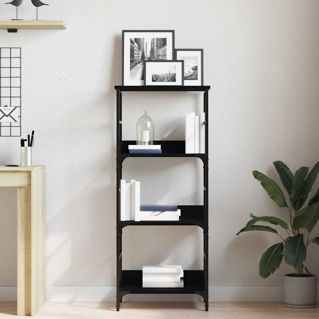 vidaXL Ράφι Βιβλίων Μαύρη δρυς 50x33x117,5 εκ. Επεξεργασμένο ξύλο