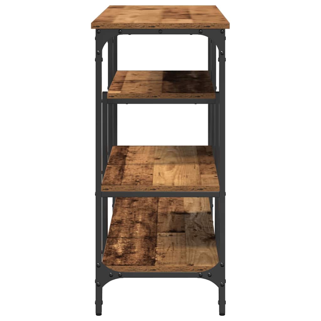 vidaXL Τραπέζι Κονσόλας με ράφι Παλαιό ξύλο 100 x 35 x 75 εκ.