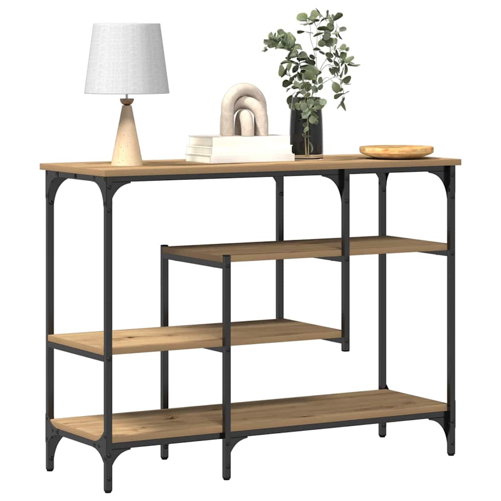 vidaXL Τραπέζι Κονσόλας με ράφι artisan δρυς 100 x 35 x 75 εκ.