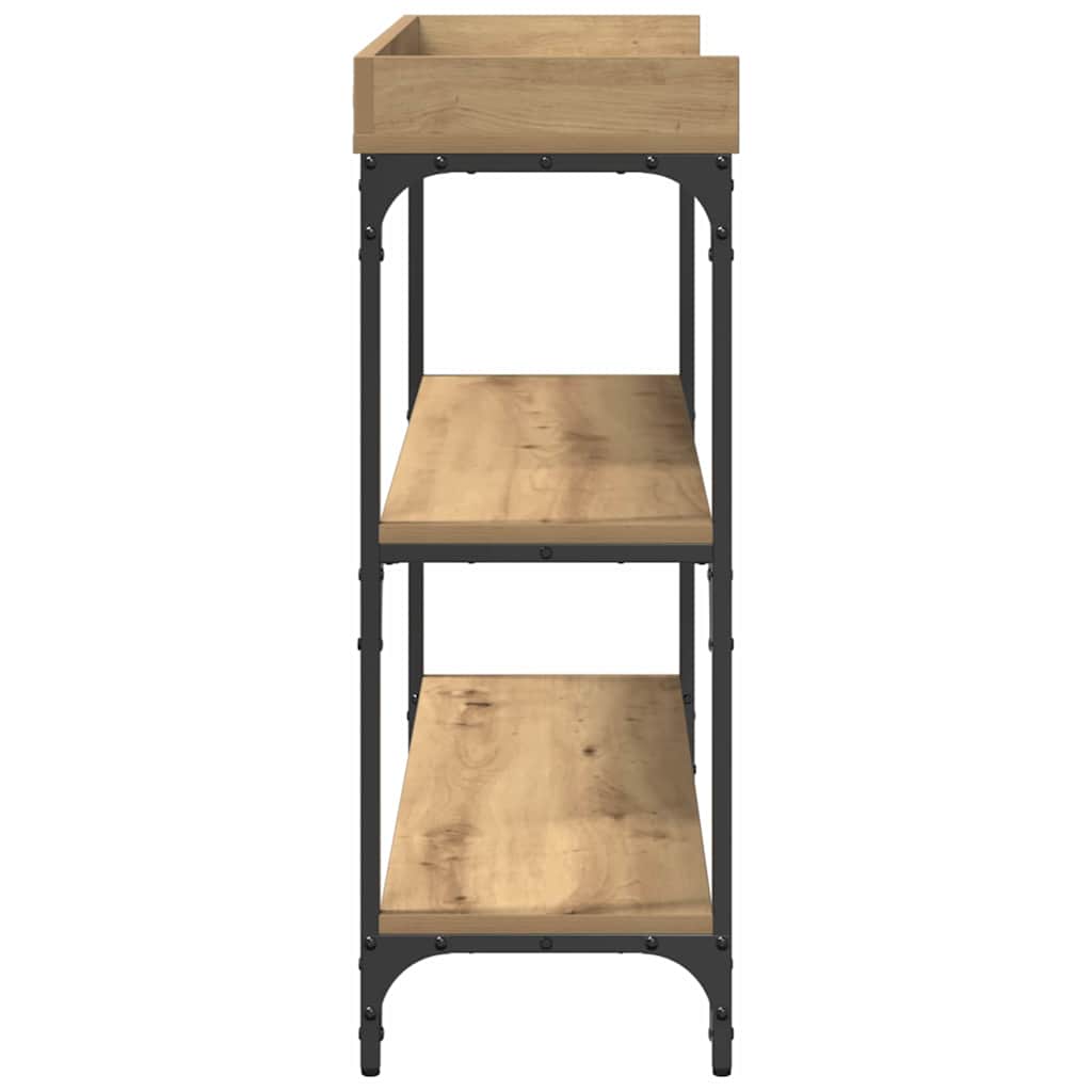 vidaXL Τραπέζι Κονσόλας με ράφι artisan δρυς 100 x 30 x 80 εκατοστά